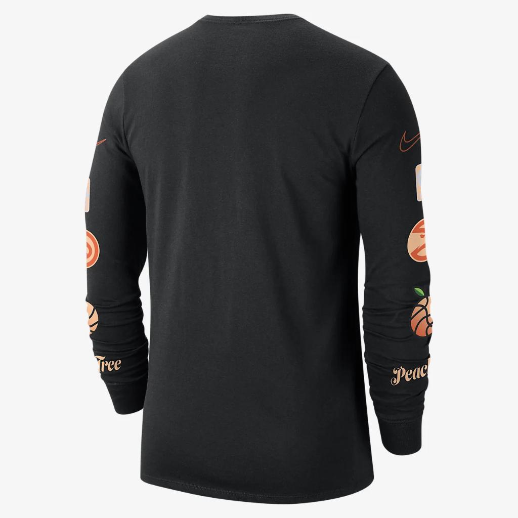 Atlanta Hawks City Edition Men&#039;s Nike NBA Long-Sleeve T-Shirt DV6021-010
