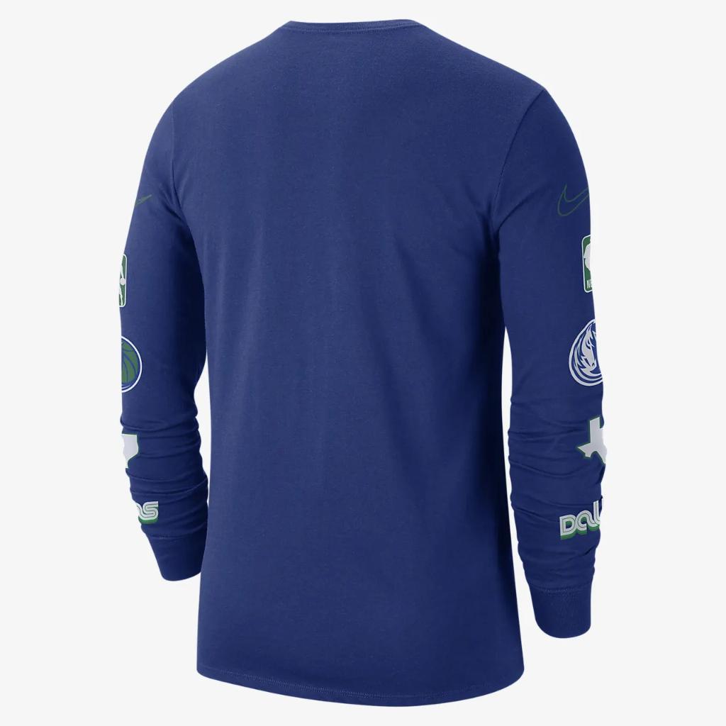 Dallas Mavericks City Edition Men&#039;s Nike NBA Long-Sleeve T-Shirt DV6030-495