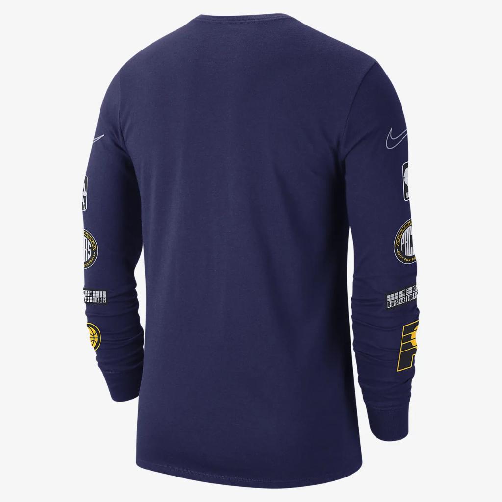 Indiana Pacers City Edition Men&#039;s Nike NBA Long-Sleeve T-Shirt DV6038-421