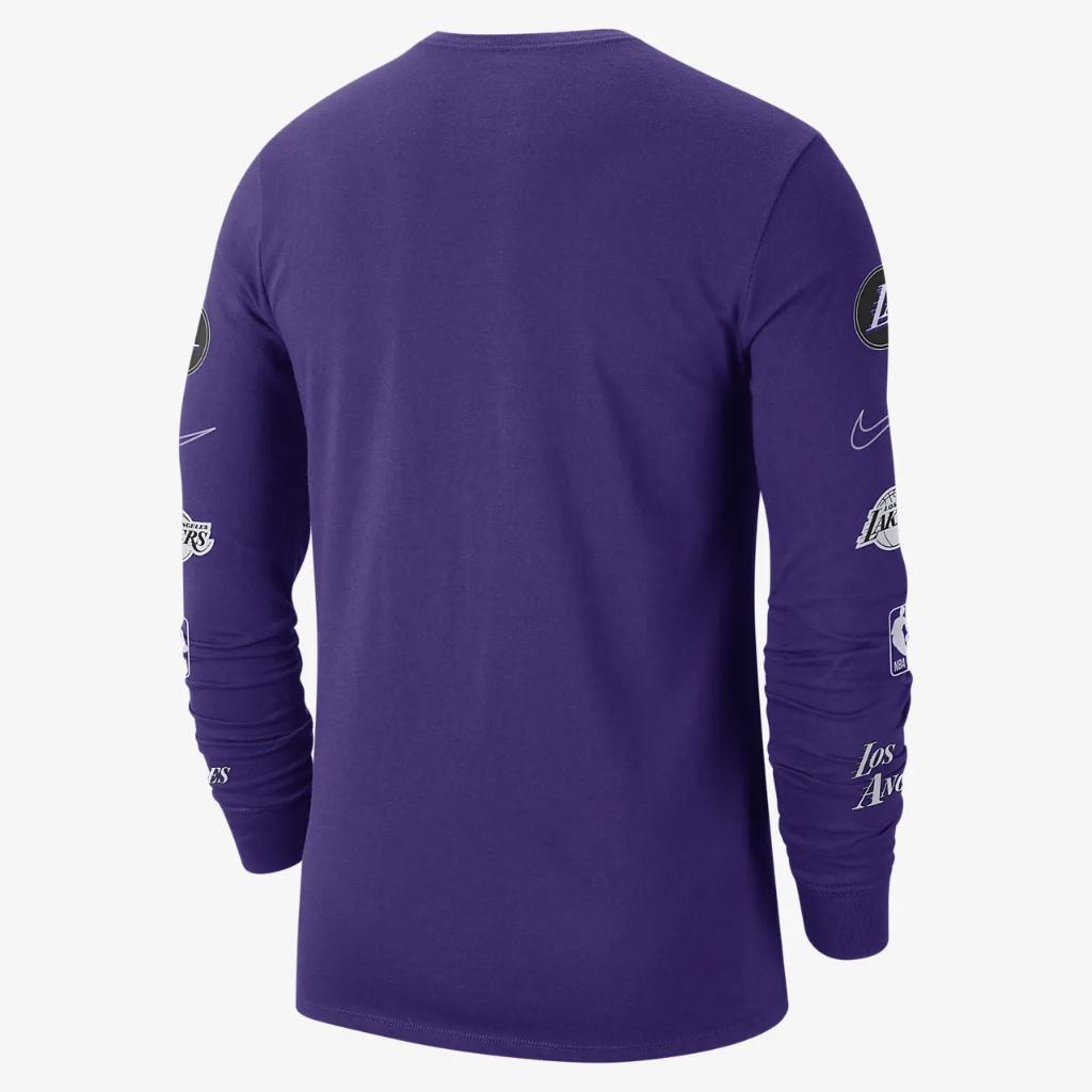 Los Angeles Lakers City Edition Men&#039;s Nike NBA Long-Sleeve T-Shirt DV6040-504