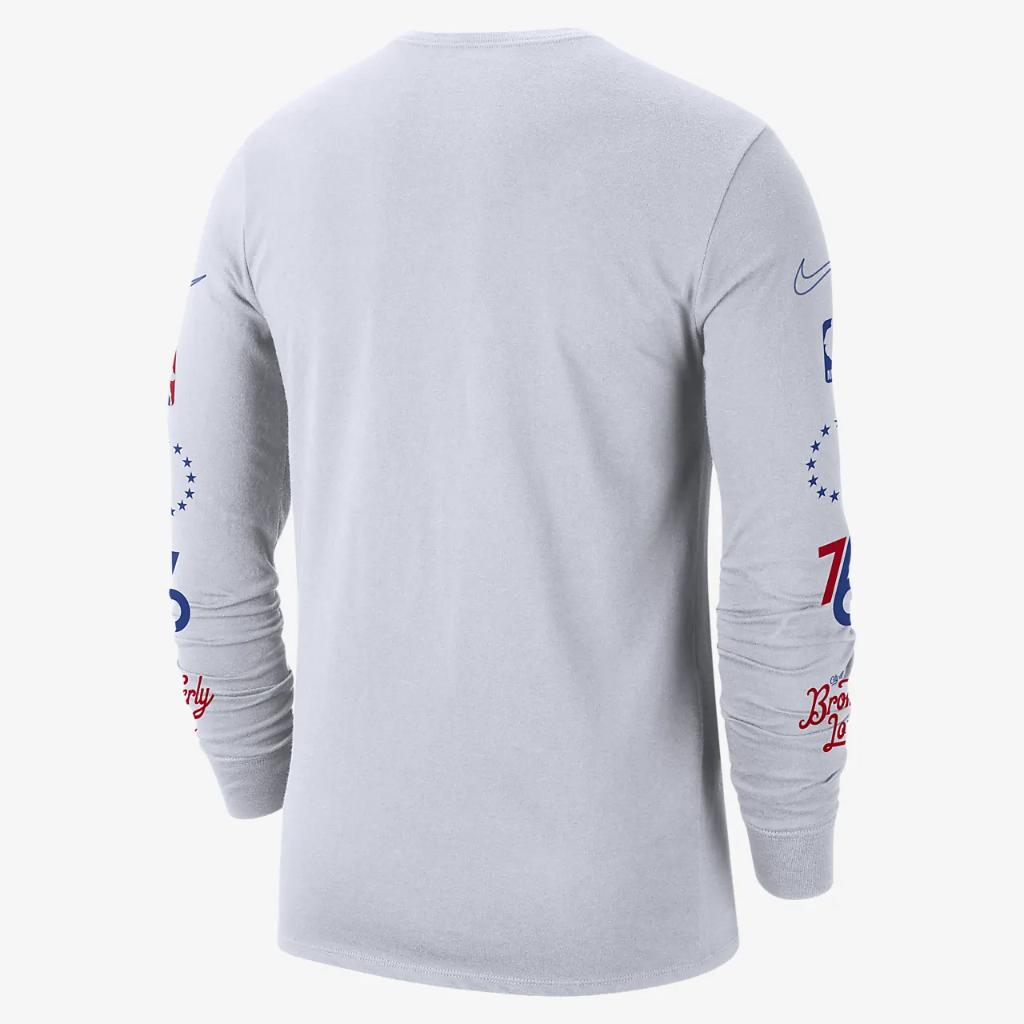 Philadelphia 76ers City Edition Men&#039;s Nike NBA Long-Sleeve T-Shirt DV6052-100