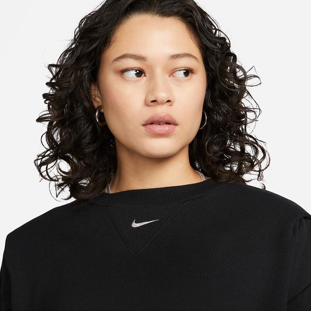 Nike Sportswear Modern Fleece Women&#039;s Oversized French Terry Crew-Neck Sweatshirt DV7802-010