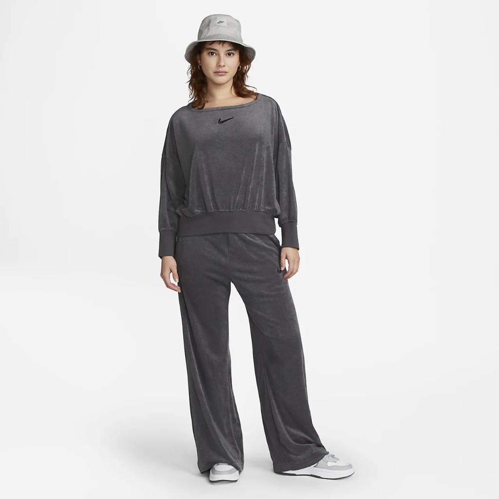 Nike Sportswear Women&#039;s Over-Oversized Boatneck Terry Crop Top DV7830-060