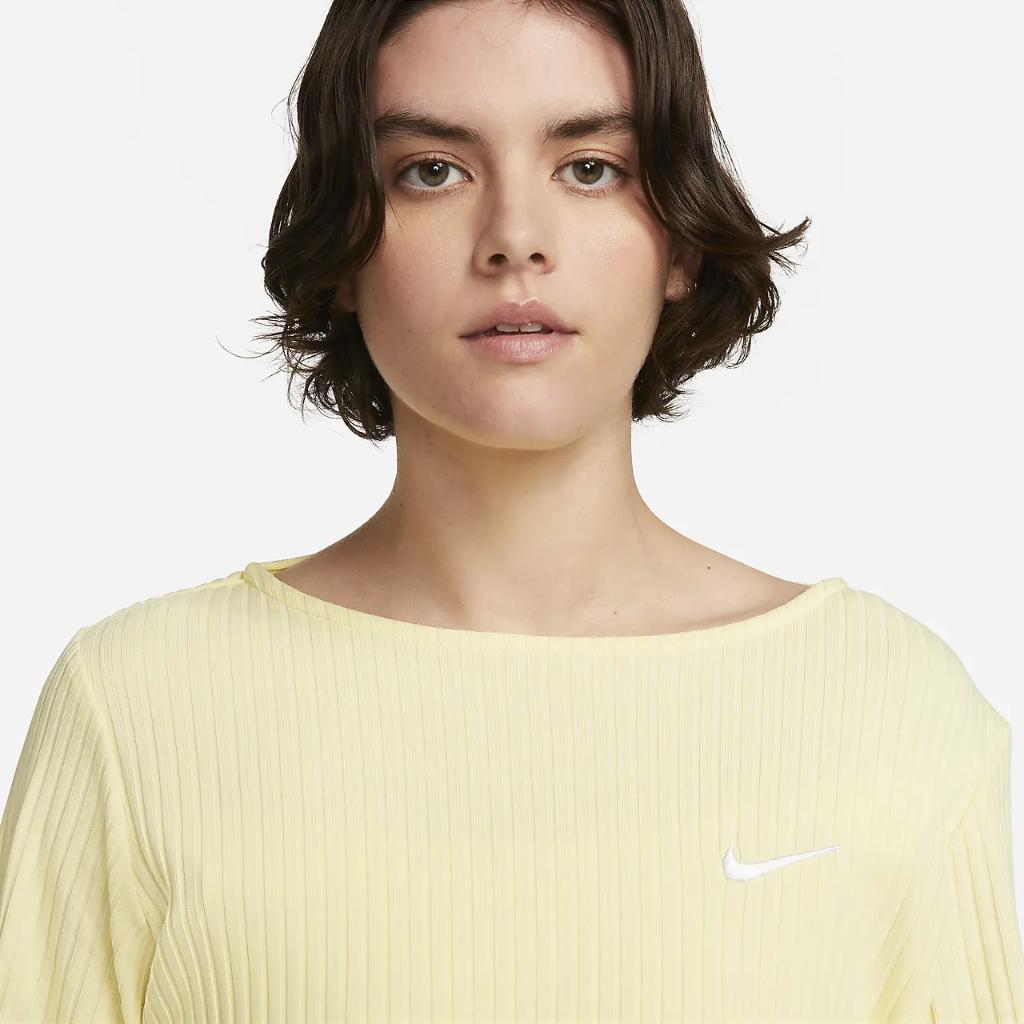 Nike Sportswear Women&#039;s Ribbed Jersey Long-Sleeve Top DV7866-706