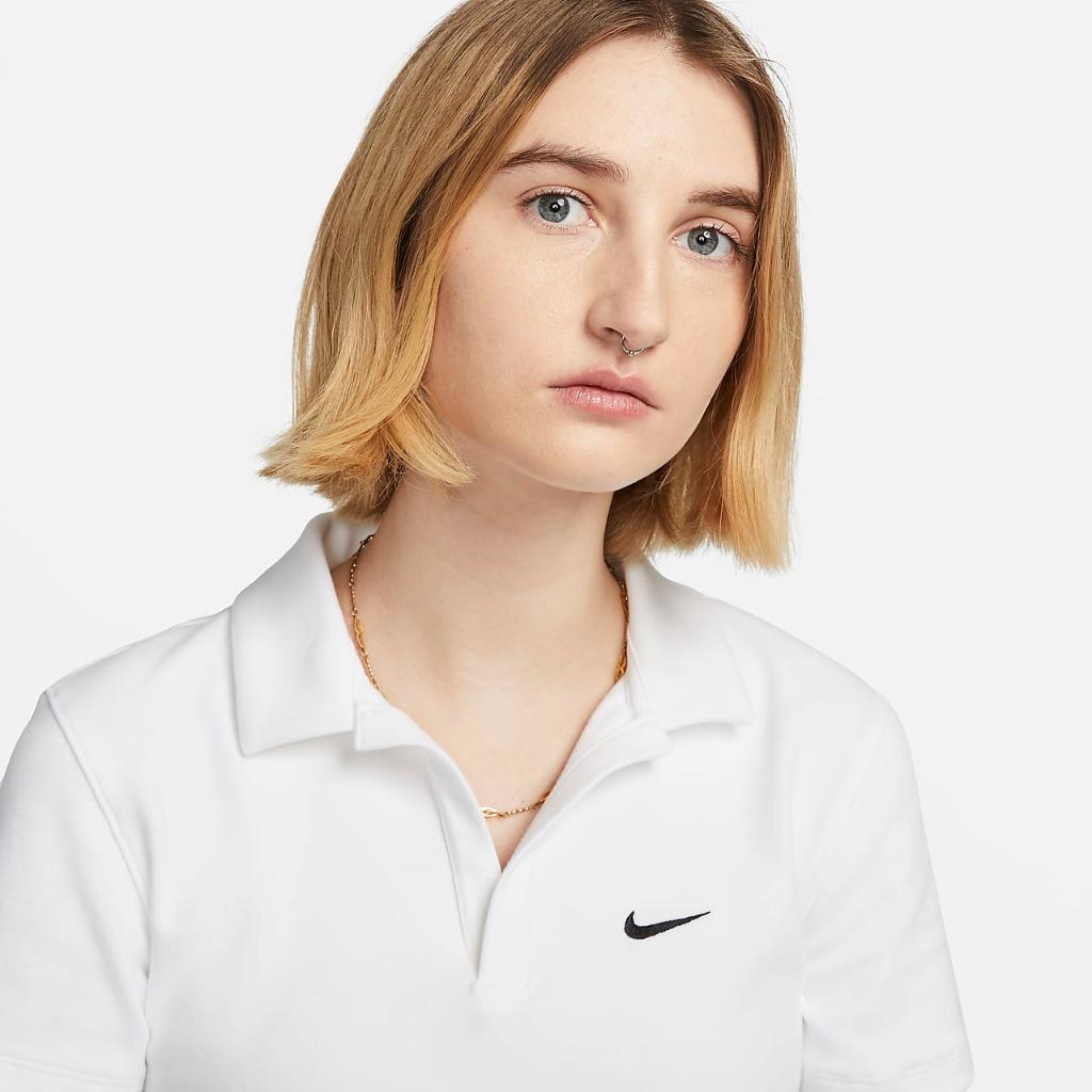 Nike Sportswear Essential Women&#039;s Short-Sleeve Polo Top DV7884-100