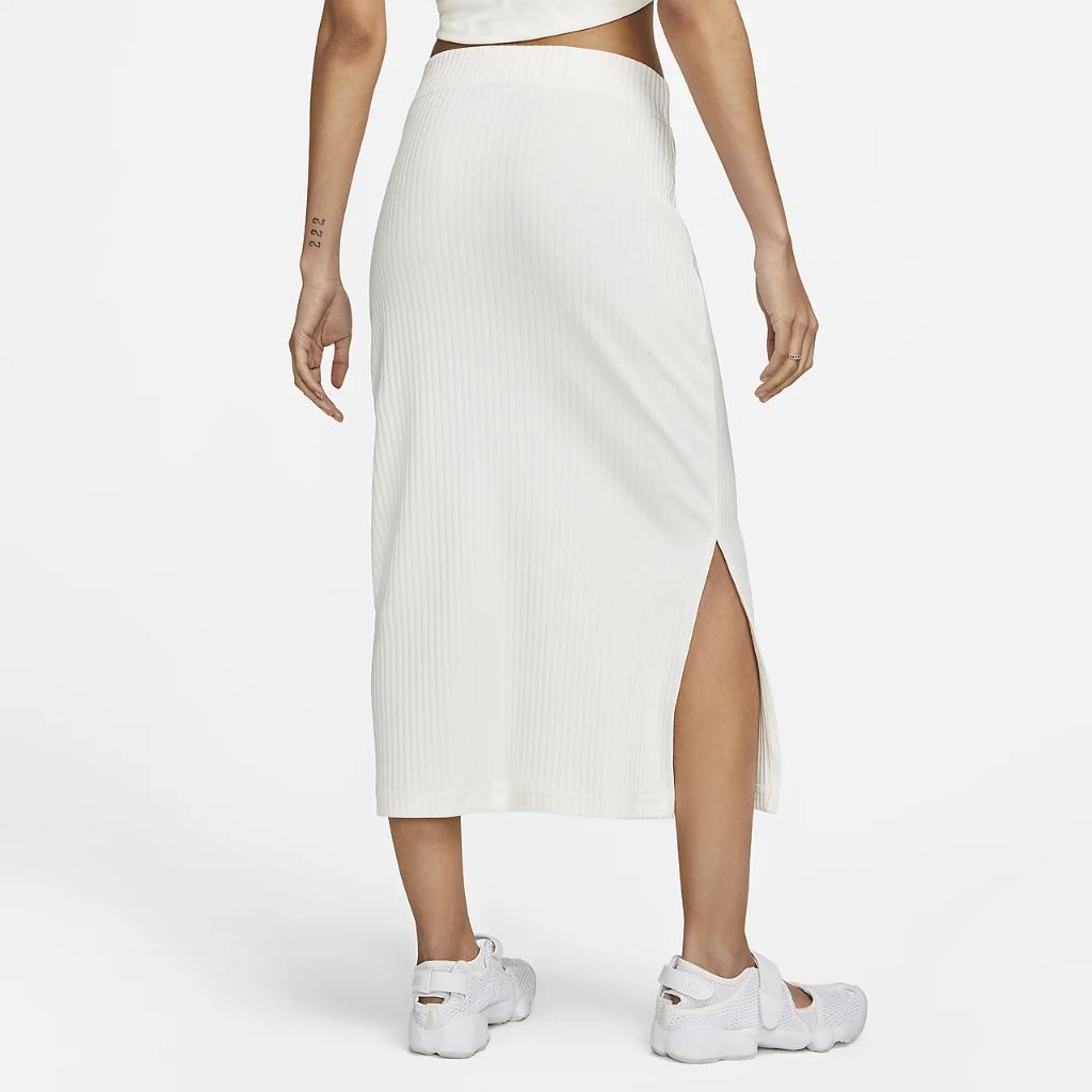 Nike Sportswear Women&#039;s High-Waisted Ribbed Jersey Skirt DV7956-133