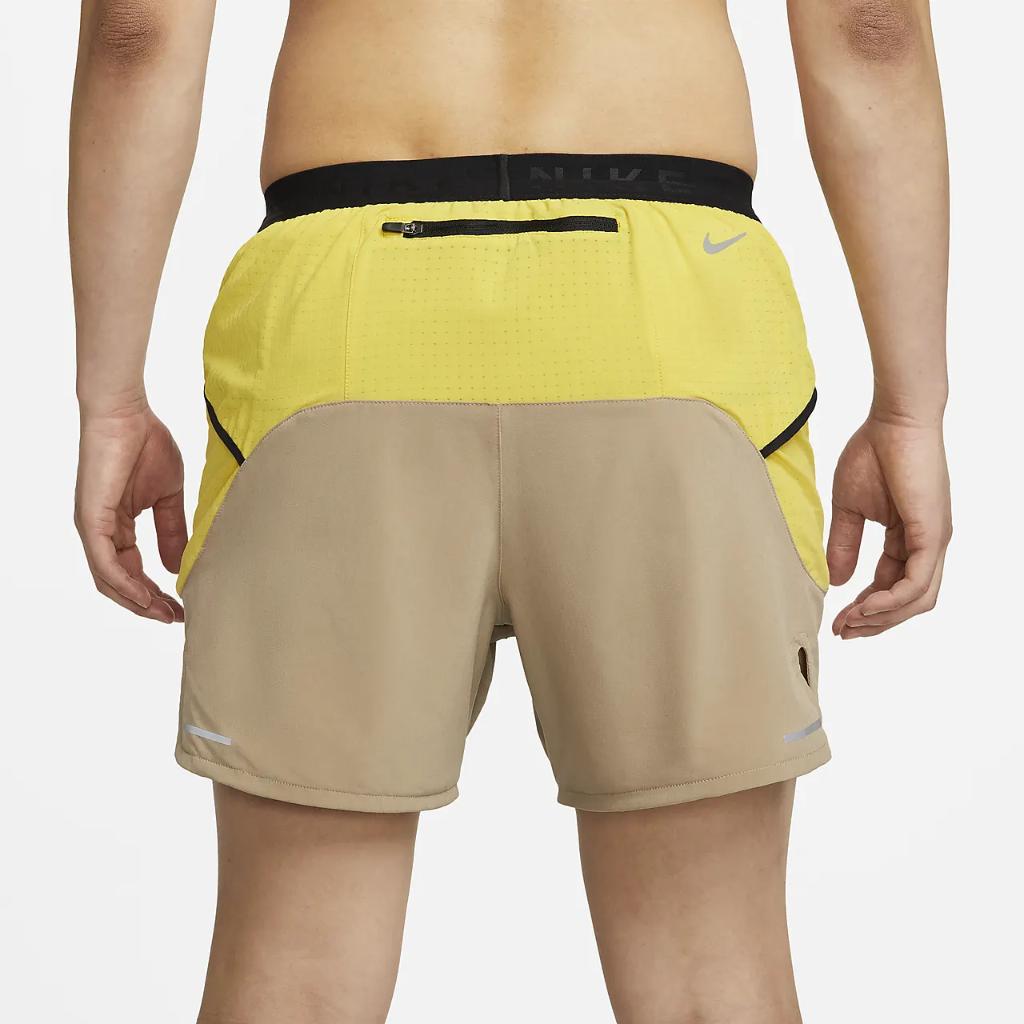 Nike Trail Second Sunrise Men&#039;s Dri-FIT 5&quot; Brief-Lined Running Shorts DV9311-247