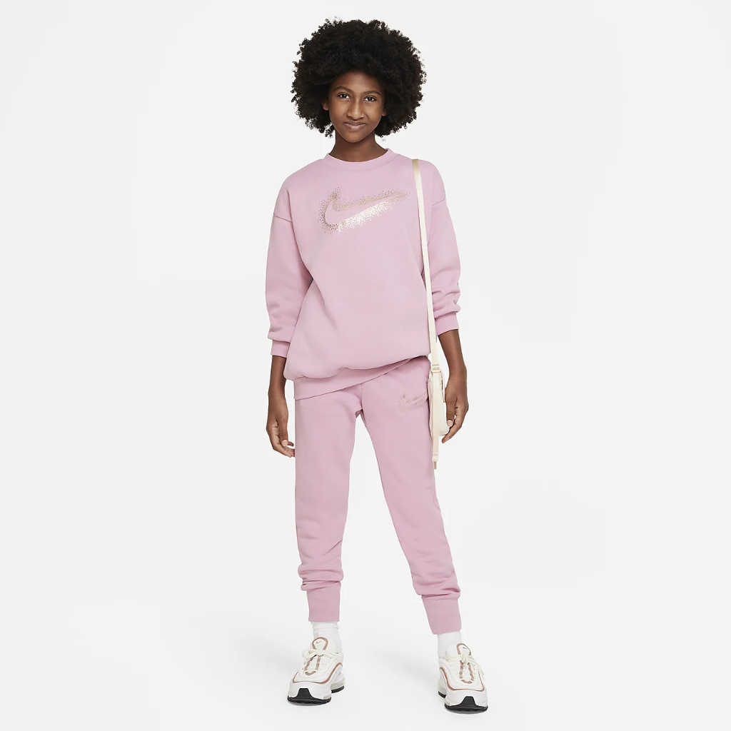 Nike Sportswear Icon Fleece Big Kids&#039; (Girls&#039;) Sweatshirt DV9374-698