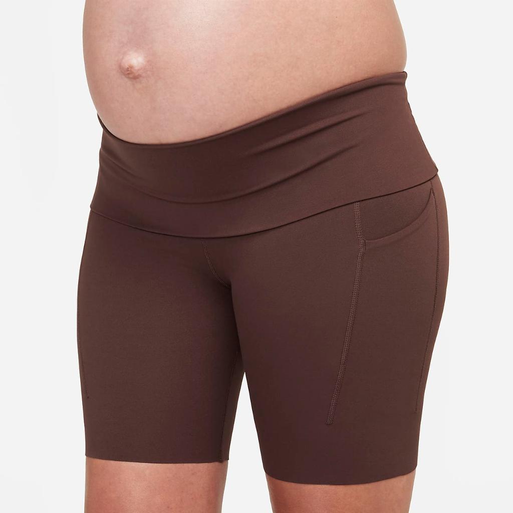 Nike Zenvy (M) Women&#039;s Gentle-Support High-Waisted 8&quot; Biker Shorts with Pockets (Maternity) DV9433-227