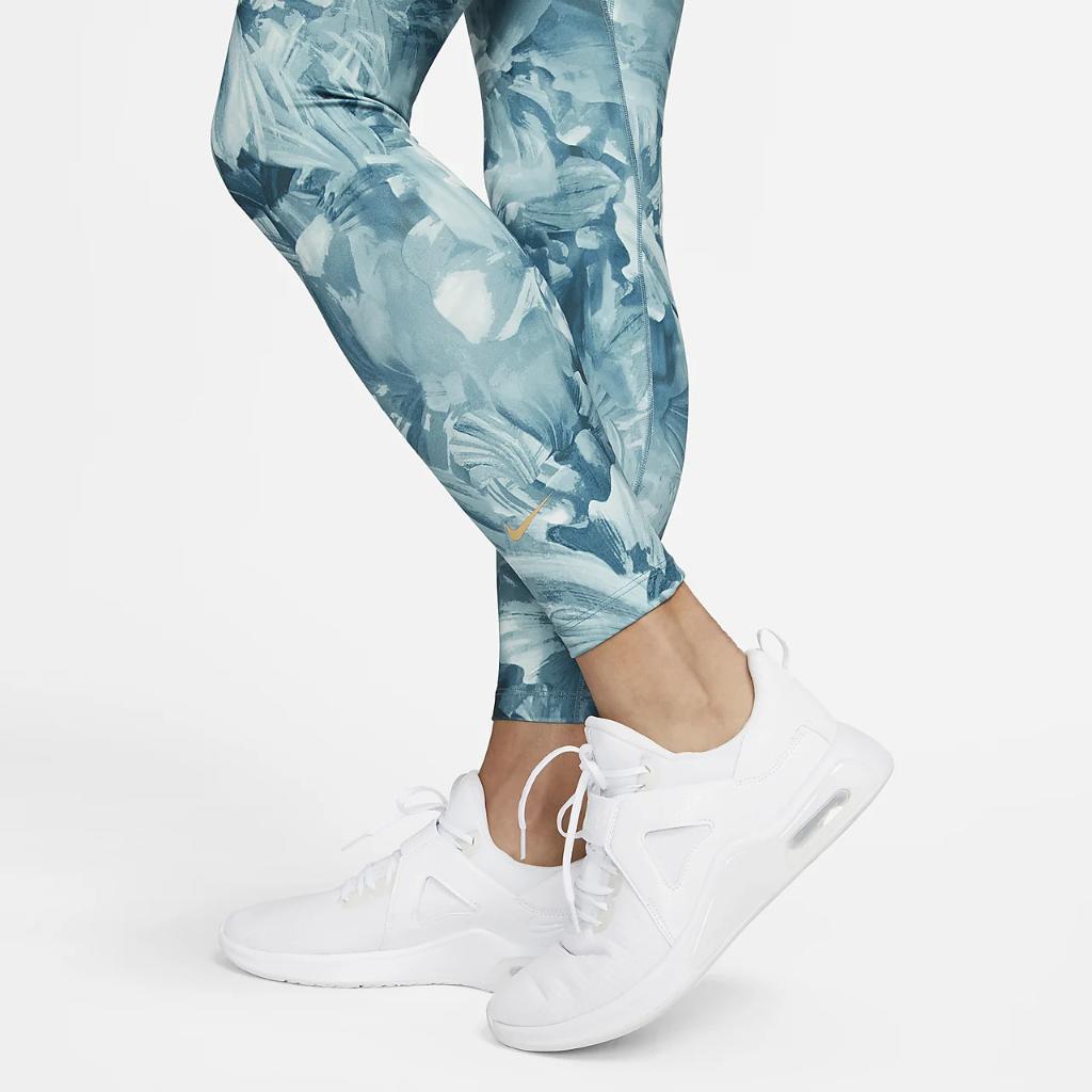 Nike One Women&#039;s High-Waisted 7/8 Allover Print Leggings DV9864-440