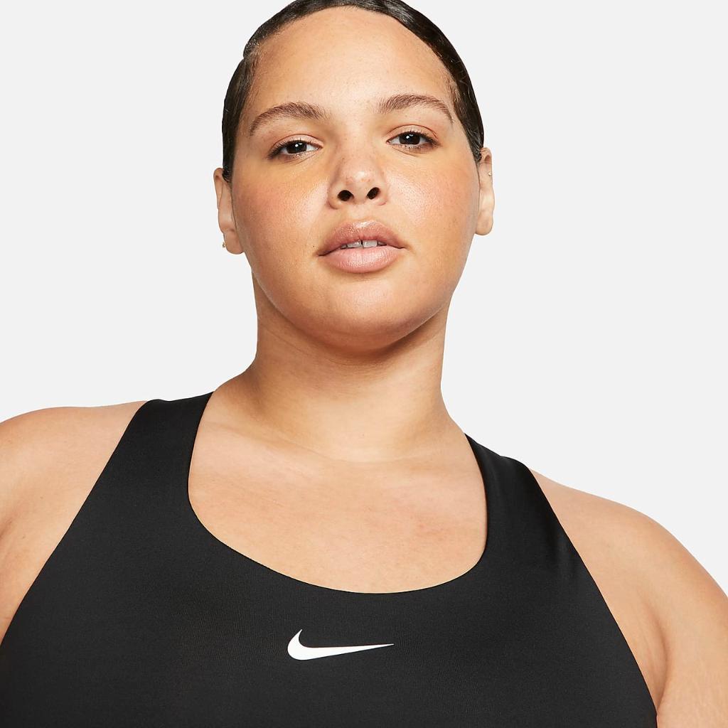 Nike Swoosh Women&#039;s Medium-Support Padded Sports Bra Tank (Plus Size) DV9899-010