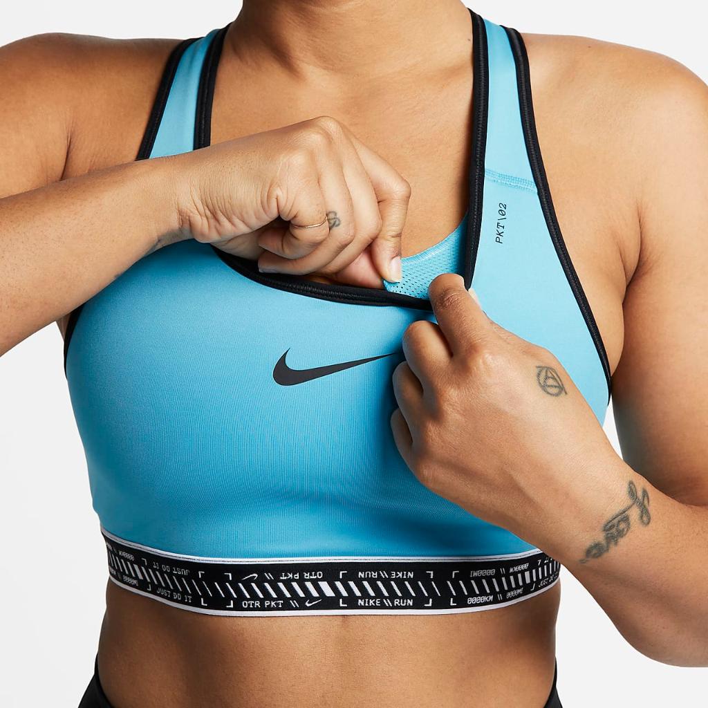Nike Swoosh On The Run Women&#039;s Medium-Support Lightly Lined Sports Bra with Pockets DV9914-416
