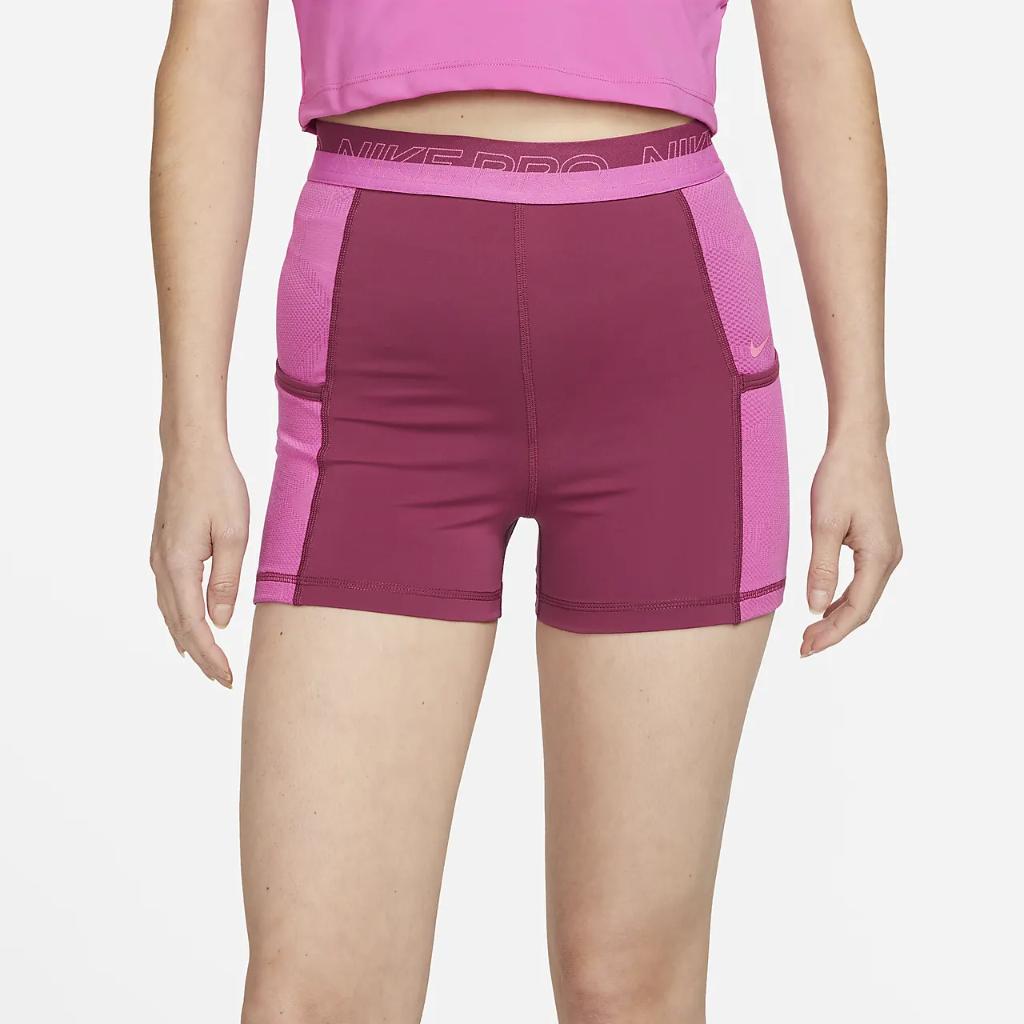Nike Pro Women&#039;s High-Waisted 3&quot; Training Shorts with Pockets DX0059-653
