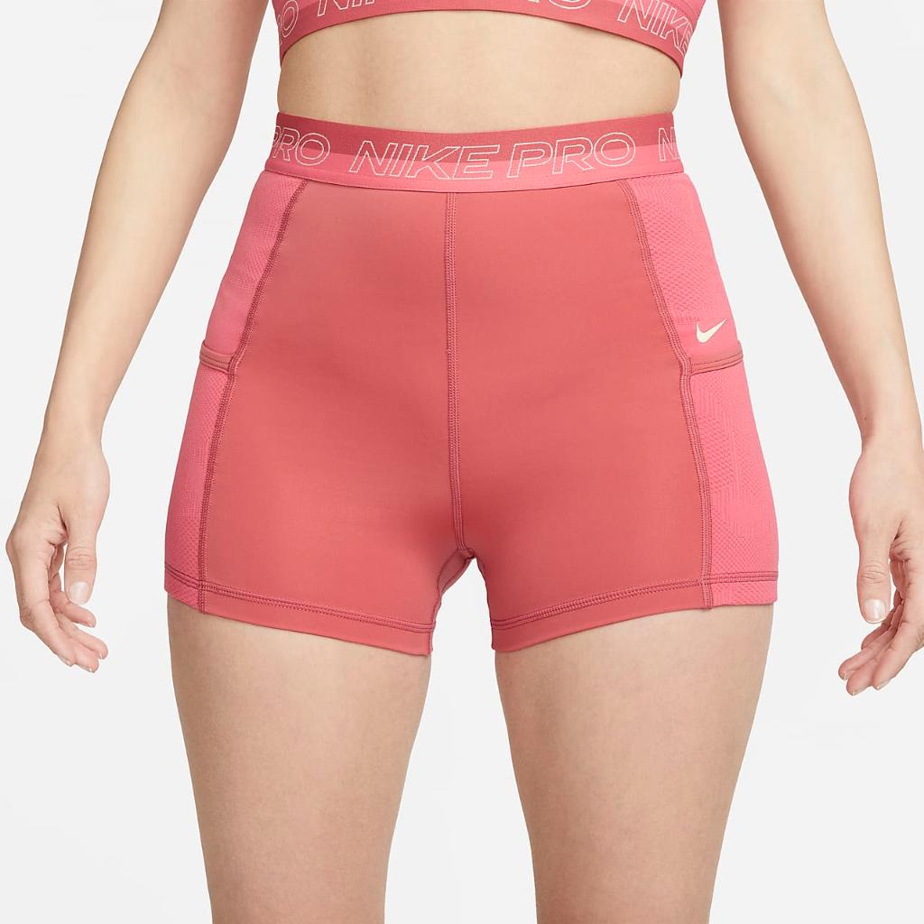 Nike Pro Women&#039;s High-Waisted 3&quot; Training Shorts with Pockets DX0059-655