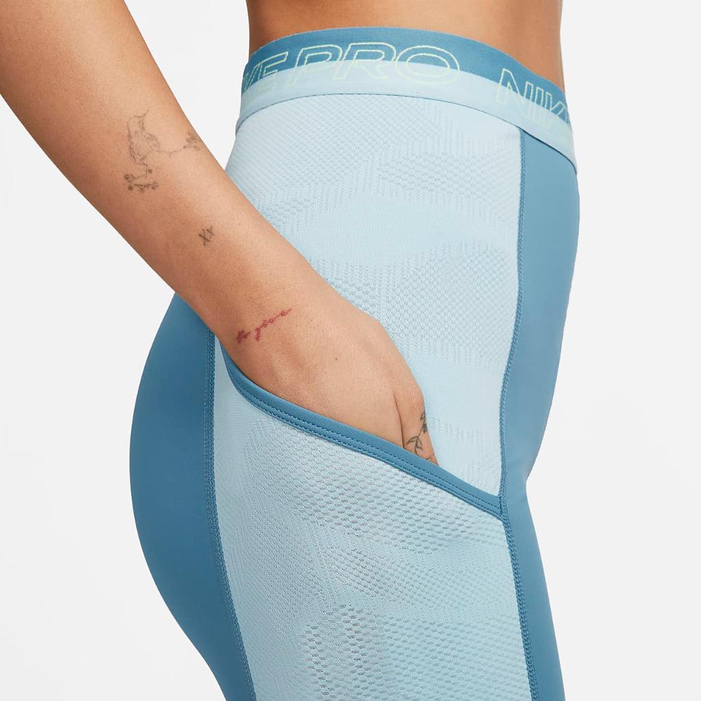 Nike Pro Women&#039;s High-Waisted 7/8 Training Leggings with Pockets DX0063-440