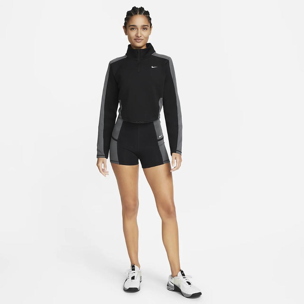 Nike Dri-FIT Women&#039;s Long-Sleeve 1/4-Zip Training Top DX0065-010