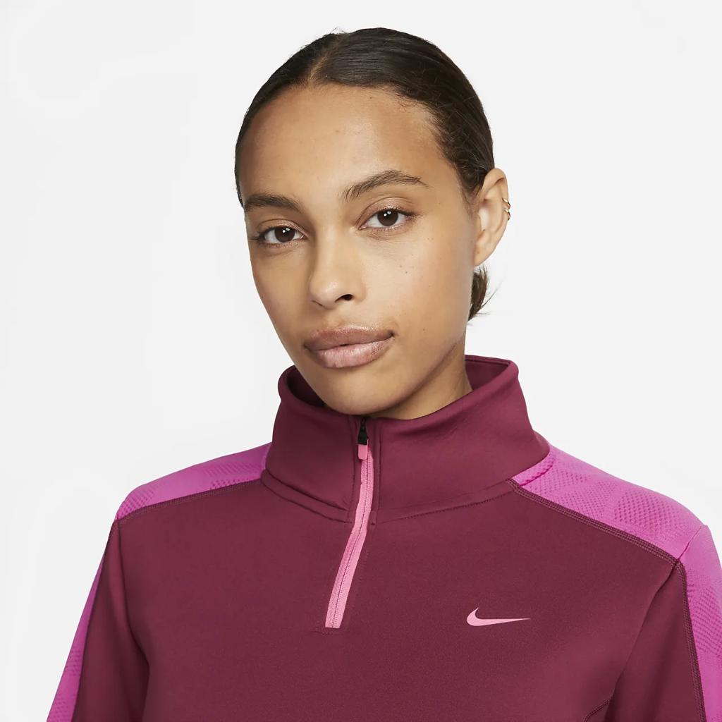 Nike Dri-FIT Women&#039;s Long-Sleeve 1/4-Zip Training Top DX0065-653