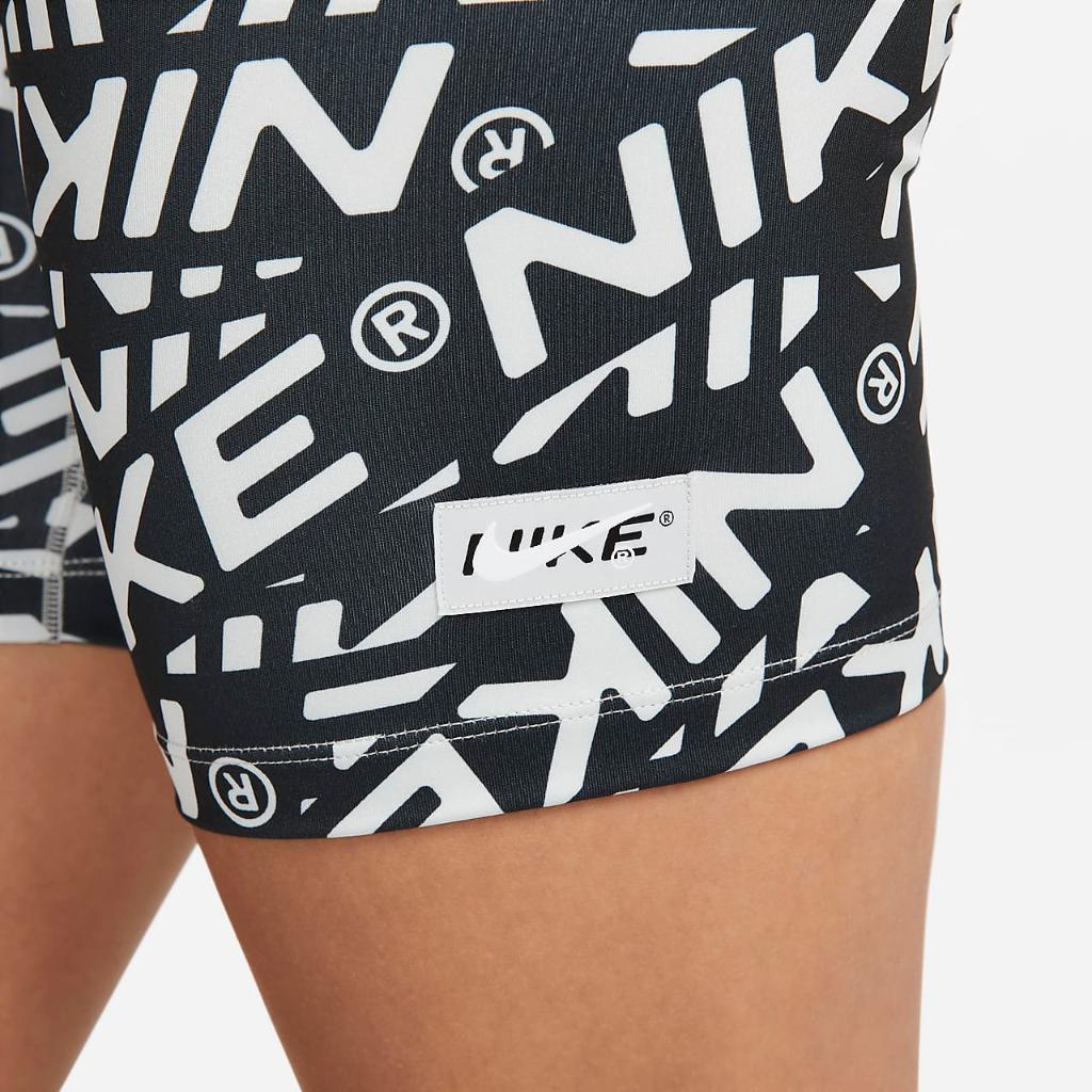 Nike One Women&#039;s Mid-Rise 7&quot; Printed Biker Shorts DX0092-025