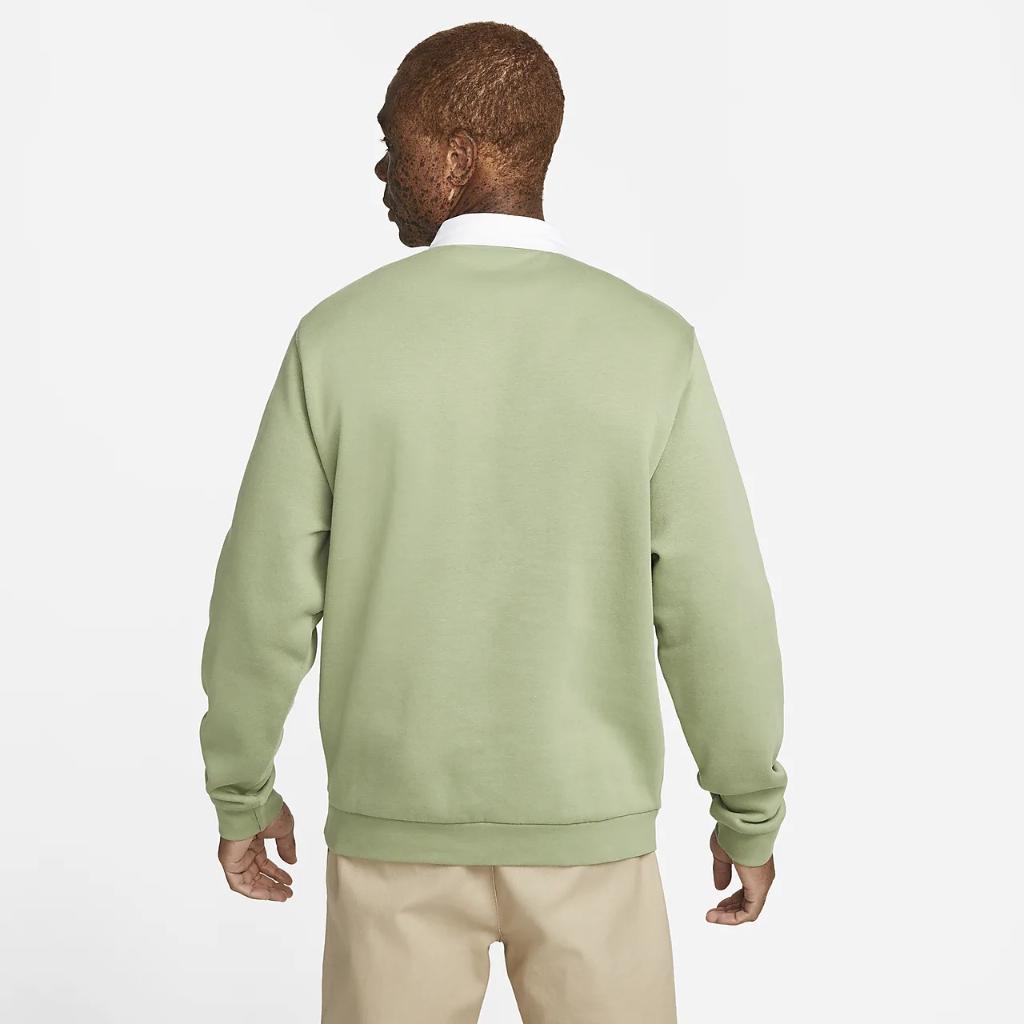 Nike Club Fleece Men&#039;s Brushed-Back Long-Sleeve Polo DX0537-386