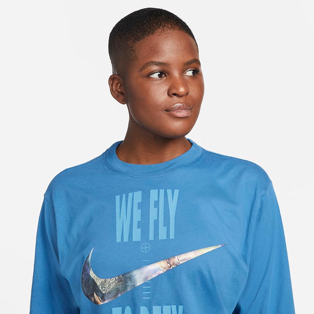 Nike Swoosh Fly Women&#039;s Boxy Long-Sleeve T-Shirt DX0726-407