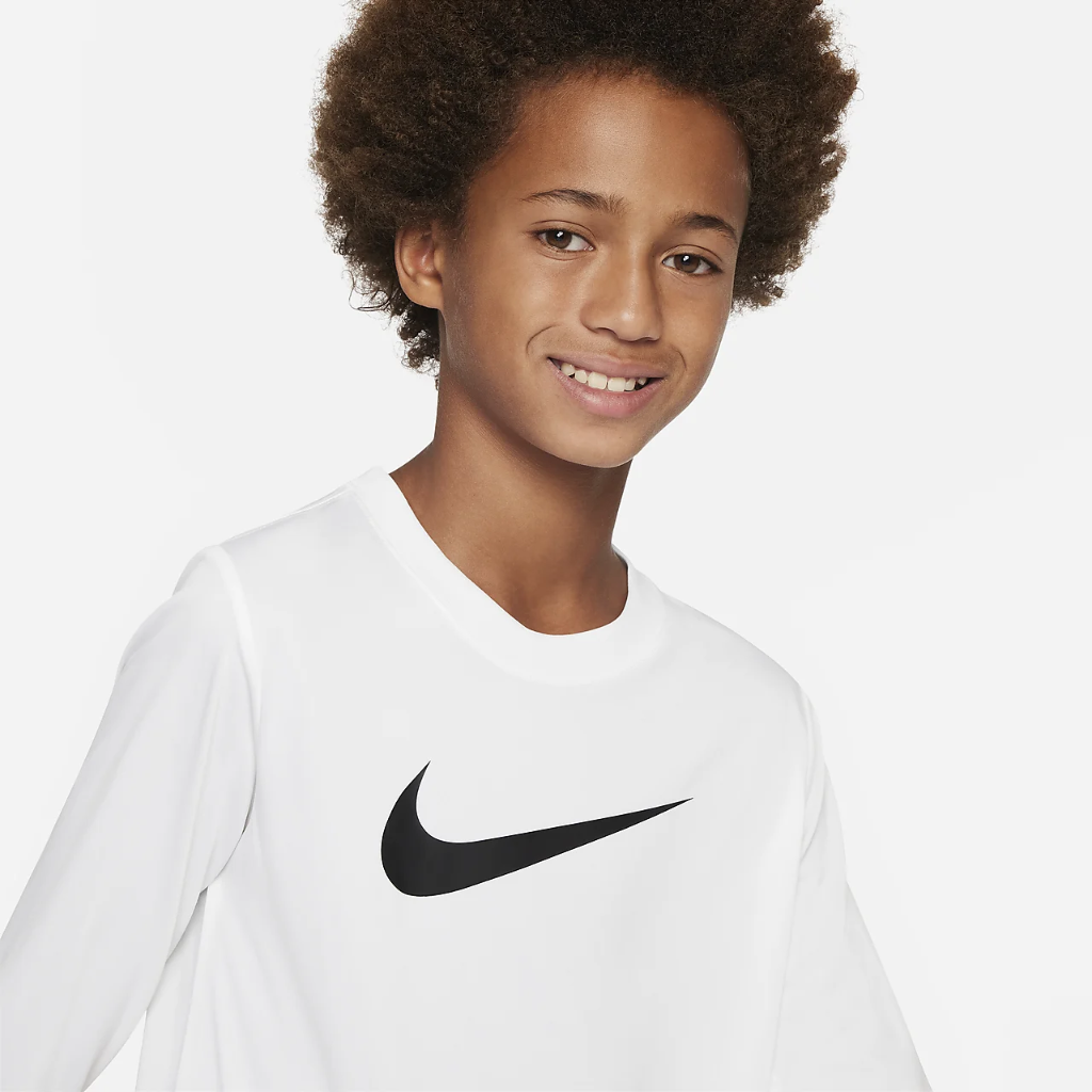 Nike Dri-FIT Legend Big Kids&#039; (Boys&#039;) Long-Sleeve T-Shirt DX1167-100