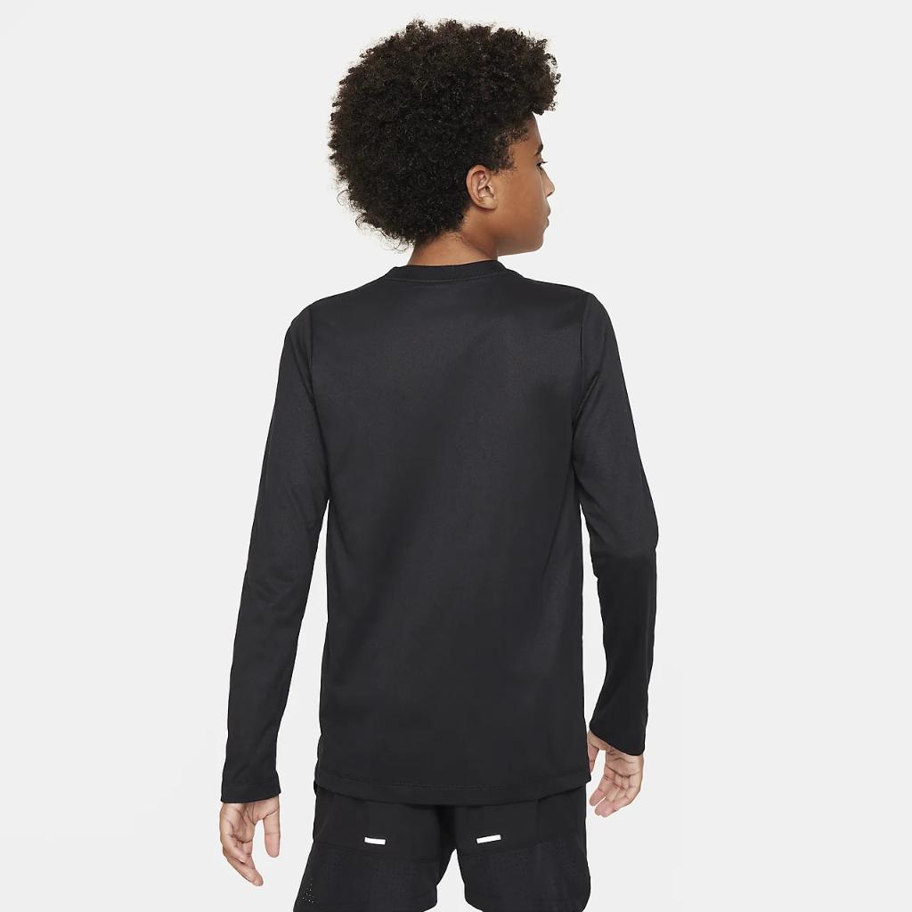 Nike Dri-FIT Legend Big Kids&#039; Long-Sleeve Training T-Shirt DX1194-010