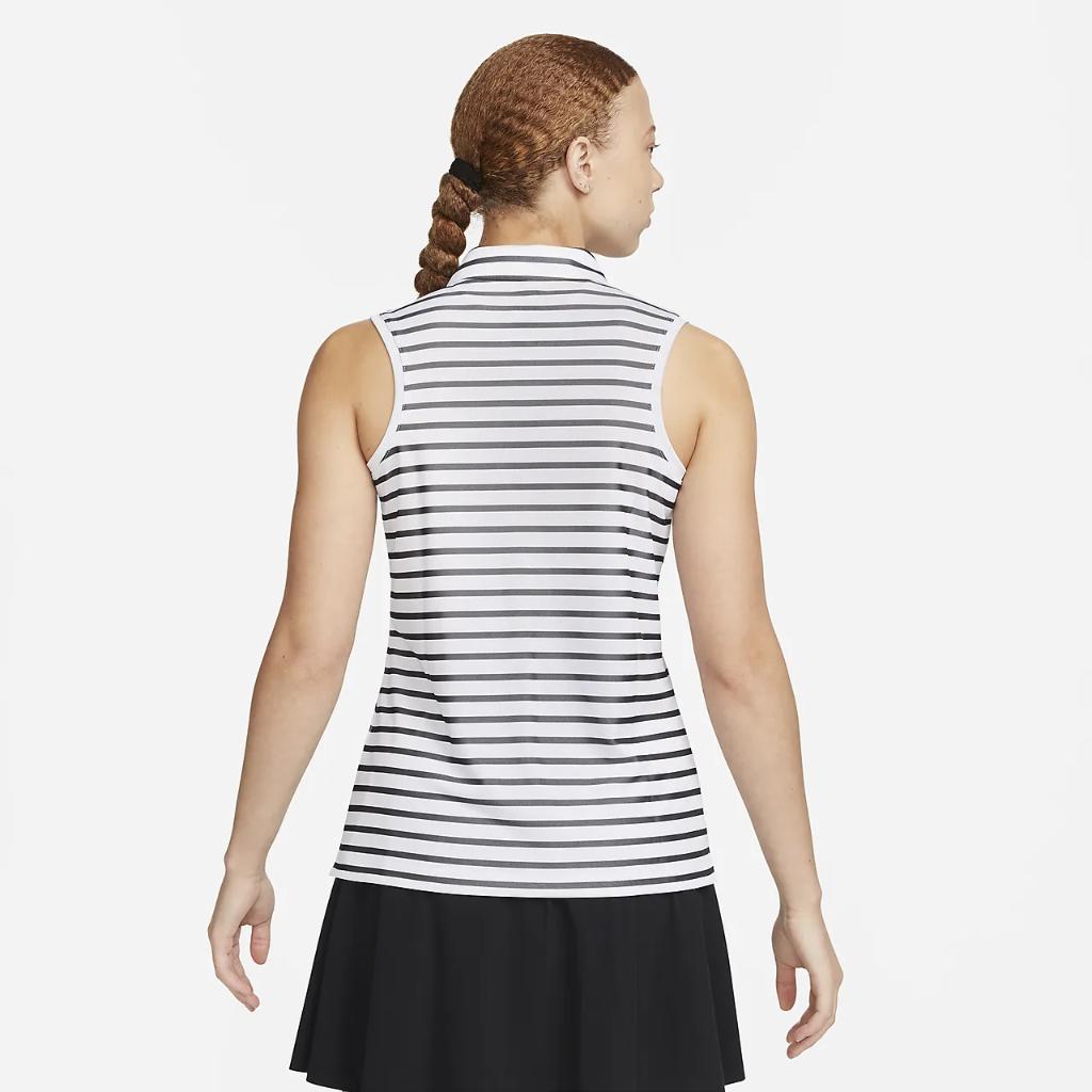 Nike Dri-FIT Victory Women&#039;s Striped Sleeveless Golf Polo DX1507-100