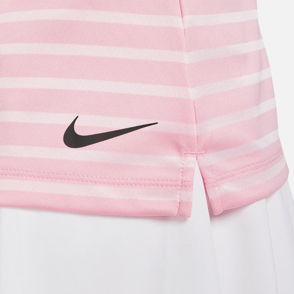 Nike Dri-FIT Victory Women&#039;s Striped Sleeveless Golf Polo DX1507-690