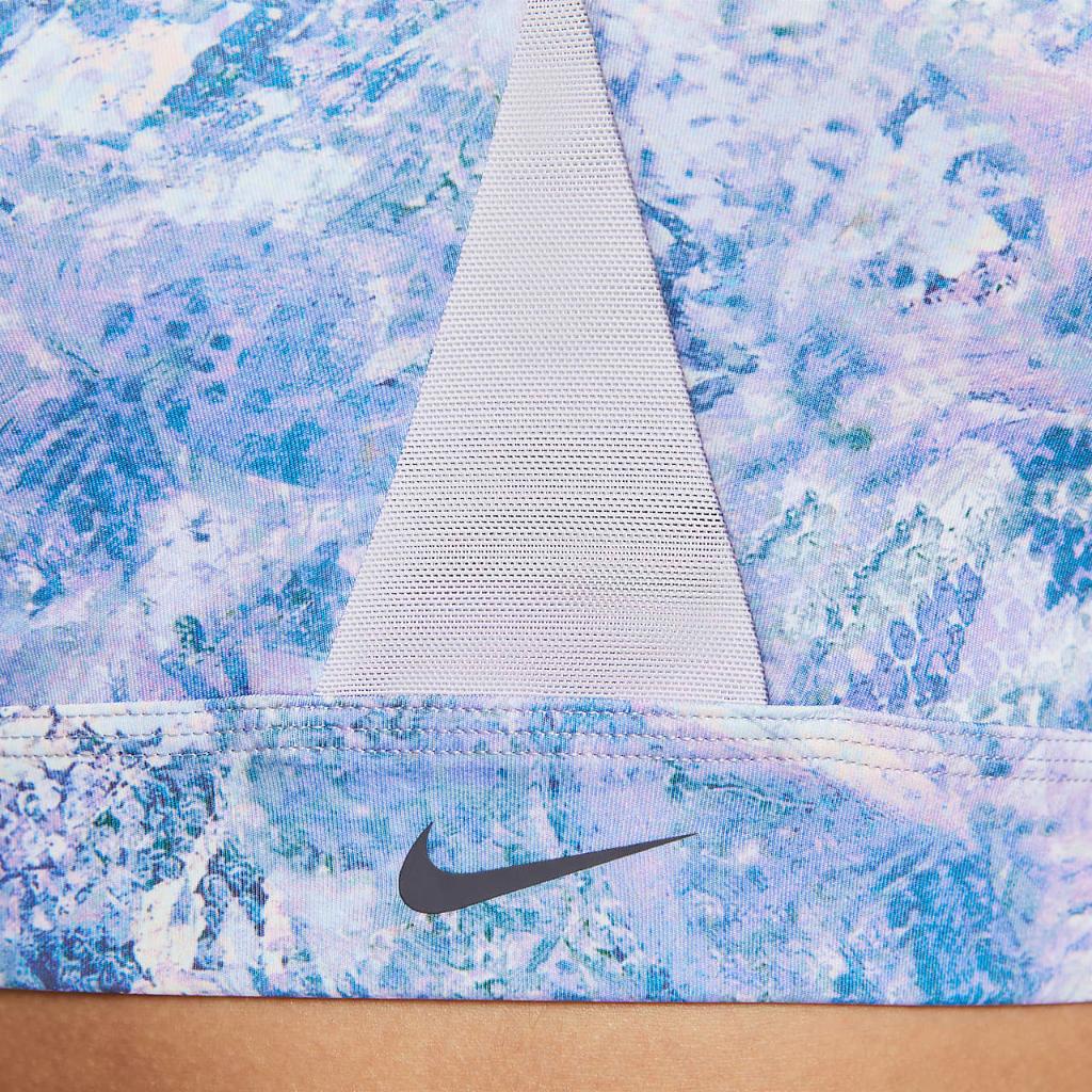 Nike Swoosh Wrap Women&#039;s Medium-Support 1-Piece Pad Printed Sports Bra DX1778-519