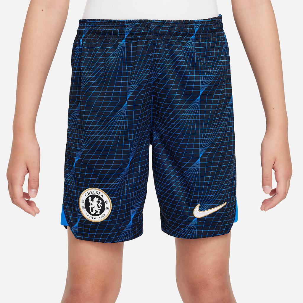 Chelsea FC 2023/24 Stadium Away Big Kids&#039; Nike Dri-FIT Soccer Shorts DX2778-427