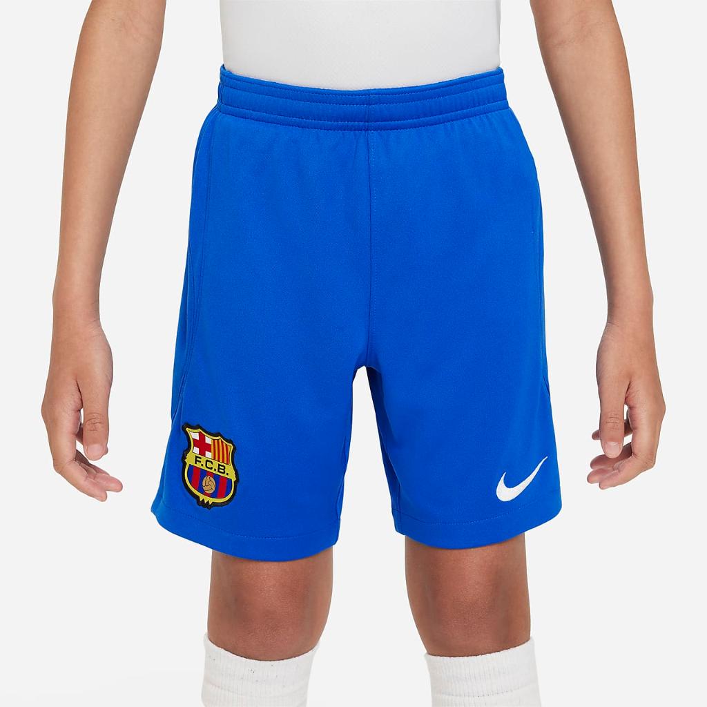 FC Barcelona 2023/24 Stadium Away Big Kids&#039; Nike Dri-FIT Soccer Shorts DX2781-463
