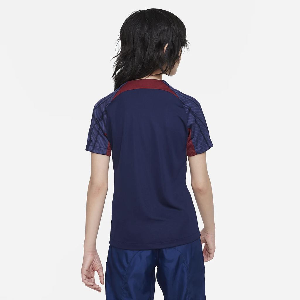 Paris Saint-Germain Strike Big Kids&#039; Nike Dri-FIT Knit Soccer Top DX3081-499