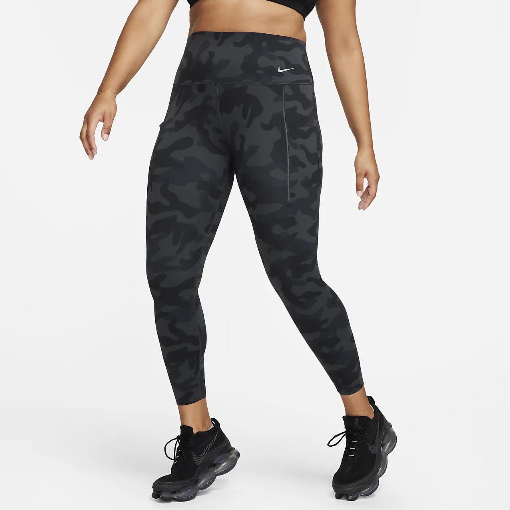 Nike Universa Women&#039;s Medium-Support High-Waisted 7/8 Camo Leggings with Pockets DX3120-045