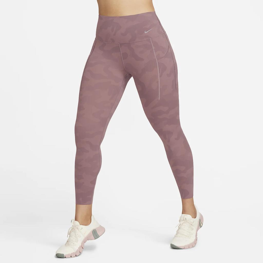 Nike Universa Women&#039;s Medium-Support High-Waisted 7/8 Camo Leggings with Pockets DX3120-208