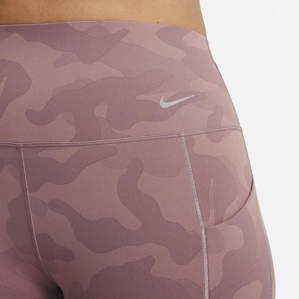 Nike Universa Women&#039;s Medium-Support High-Waisted 8&quot; Camo Biker Shorts with Pockets DX3122-208