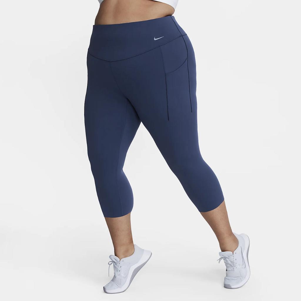 Nike Universa Women&#039;s Medium-Support High-Waisted Cropped Leggings with Pockets (Plus Size) DX3407-410