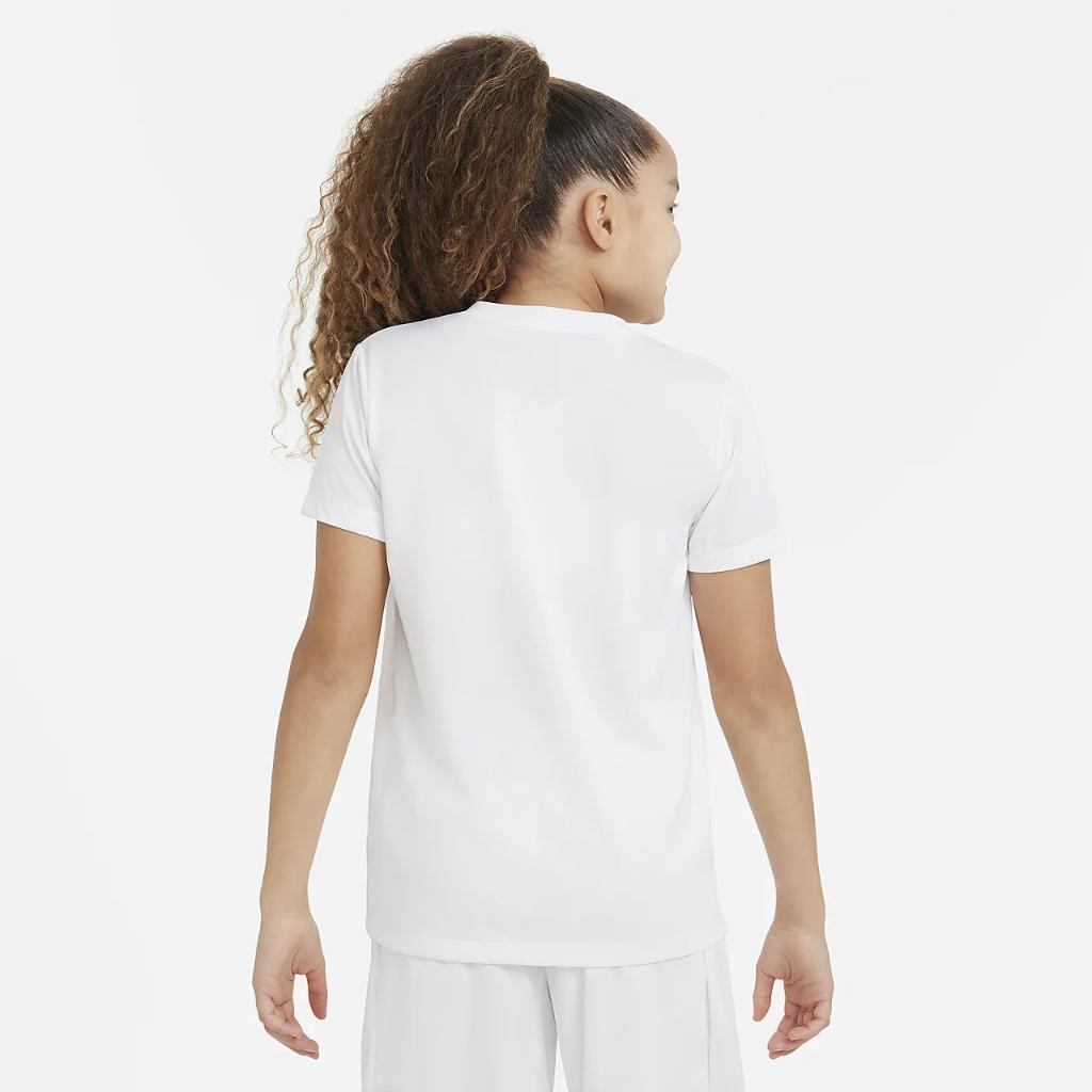 Nike Dri-FIT Legend Big Kids&#039; (Girls&#039;) V-Neck Training T-Shirt DX3430-100