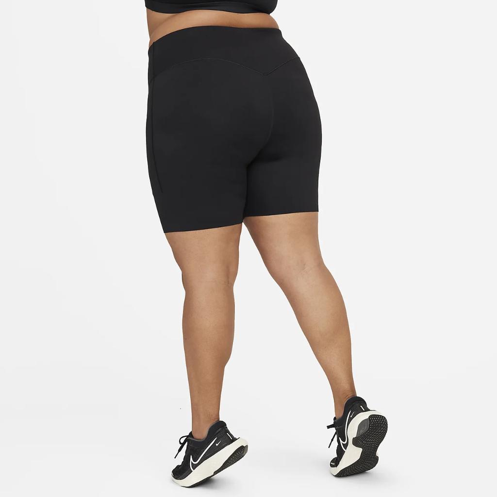 Nike Universa Women&#039;s Medium-Support High-Waisted 8&quot; Biker Shorts with Pockets (Plus Size) DX3444-010