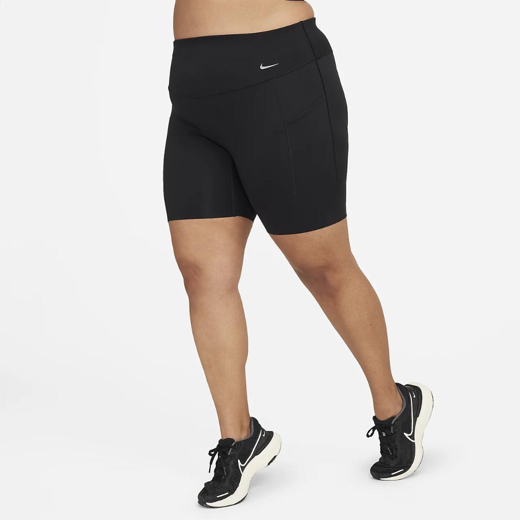 Nike Universa Women&#039;s Medium-Support High-Waisted 8&quot; Biker Shorts with Pockets (Plus Size) DX3444-010
