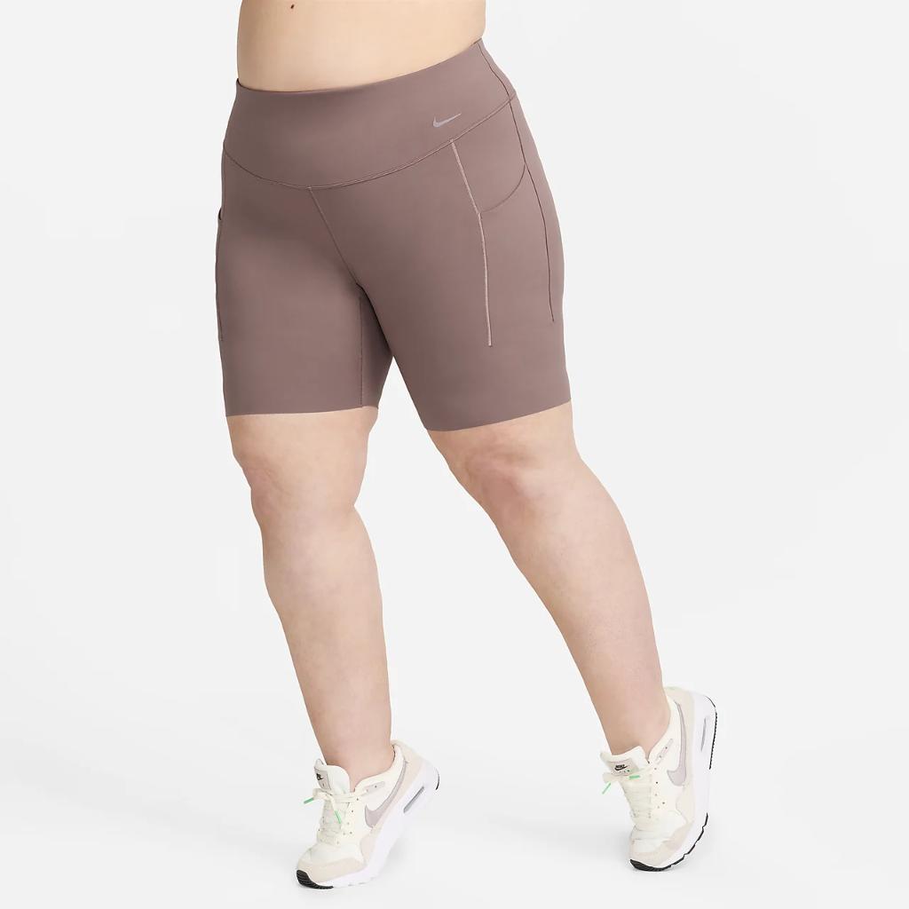 Nike Universa Women&#039;s Medium-Support High-Waisted 8&quot; Biker Shorts with Pockets (Plus Size) DX3444-208