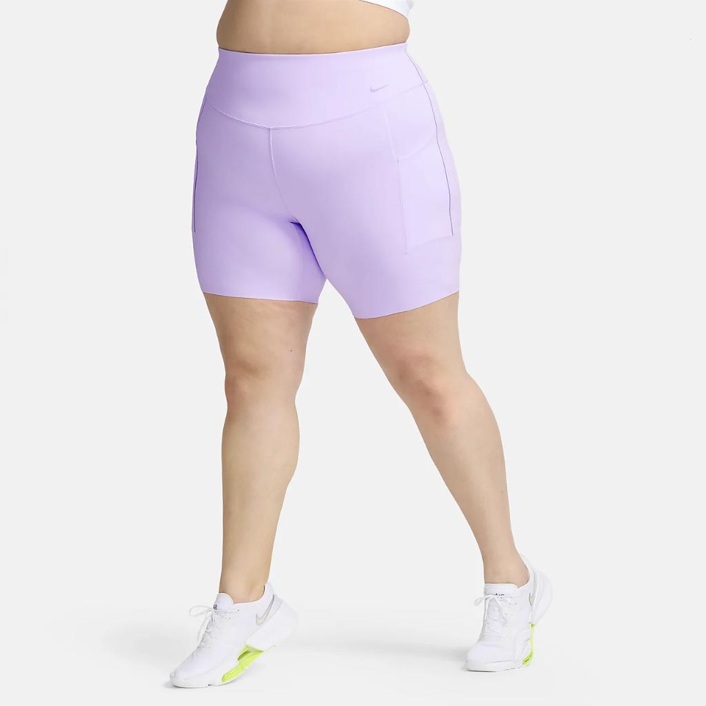 Nike Universa Women&#039;s Medium-Support High-Waisted 8&quot; Biker Shorts with Pockets (Plus Size) DX3444-512