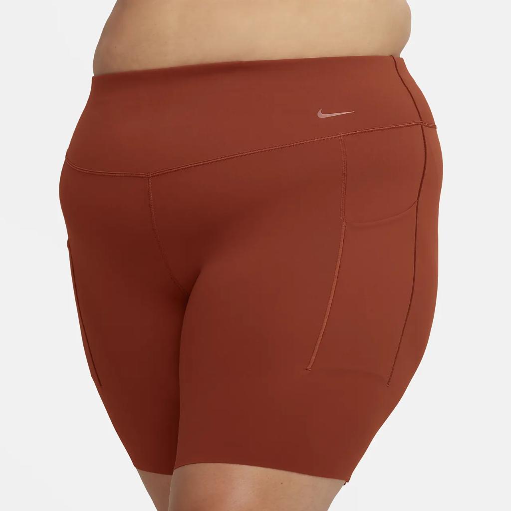 Nike Universa Women&#039;s Medium-Support High-Waisted 8&quot; Biker Shorts with Pockets (Plus Size) DX3444-832