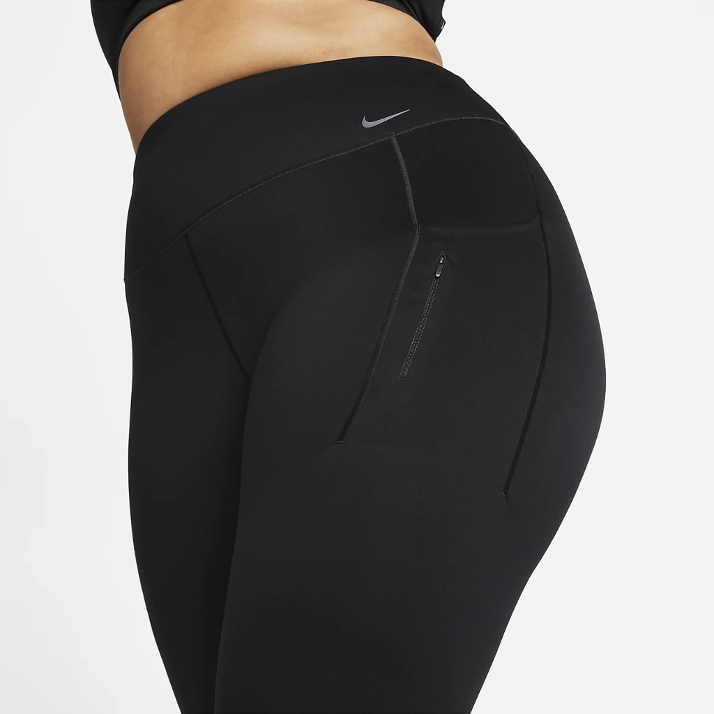 Nike Go Women&#039;s Firm-Support High-Waisted Capri Leggings with Pockets (Plus Size) DX3487-010