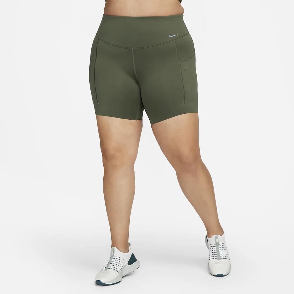 Nike Go Women&#039;s Firm-Support High-Waisted 8&quot; Biker Shorts with Pockets (Plus Size) DX3512-325