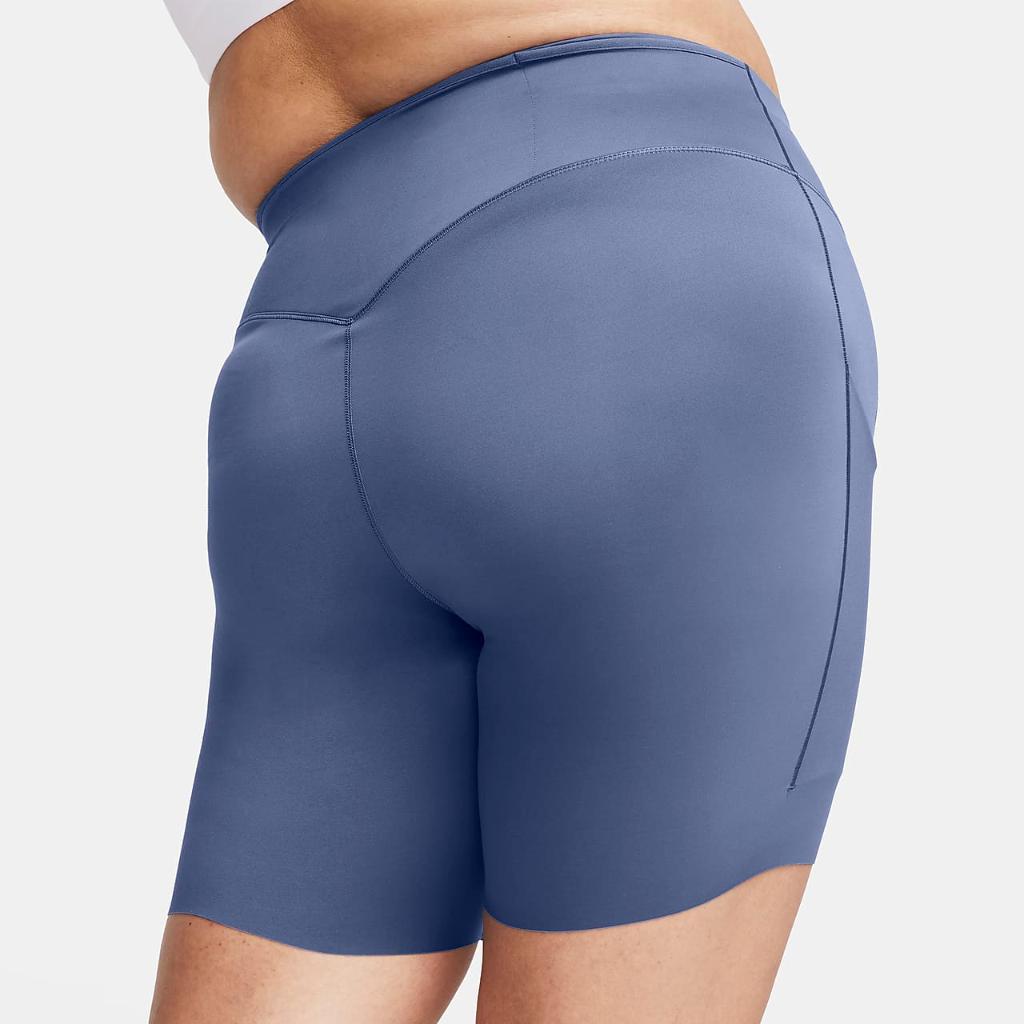 Nike Go Women&#039;s Firm-Support High-Waisted 8&quot; Biker Shorts with Pockets (Plus Size) DX3512-491