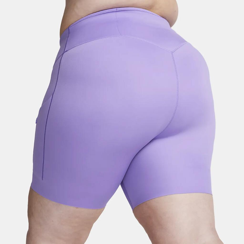 Nike Go Women&#039;s Firm-Support High-Waisted 8&quot; Biker Shorts with Pockets (Plus Size) DX3512-567