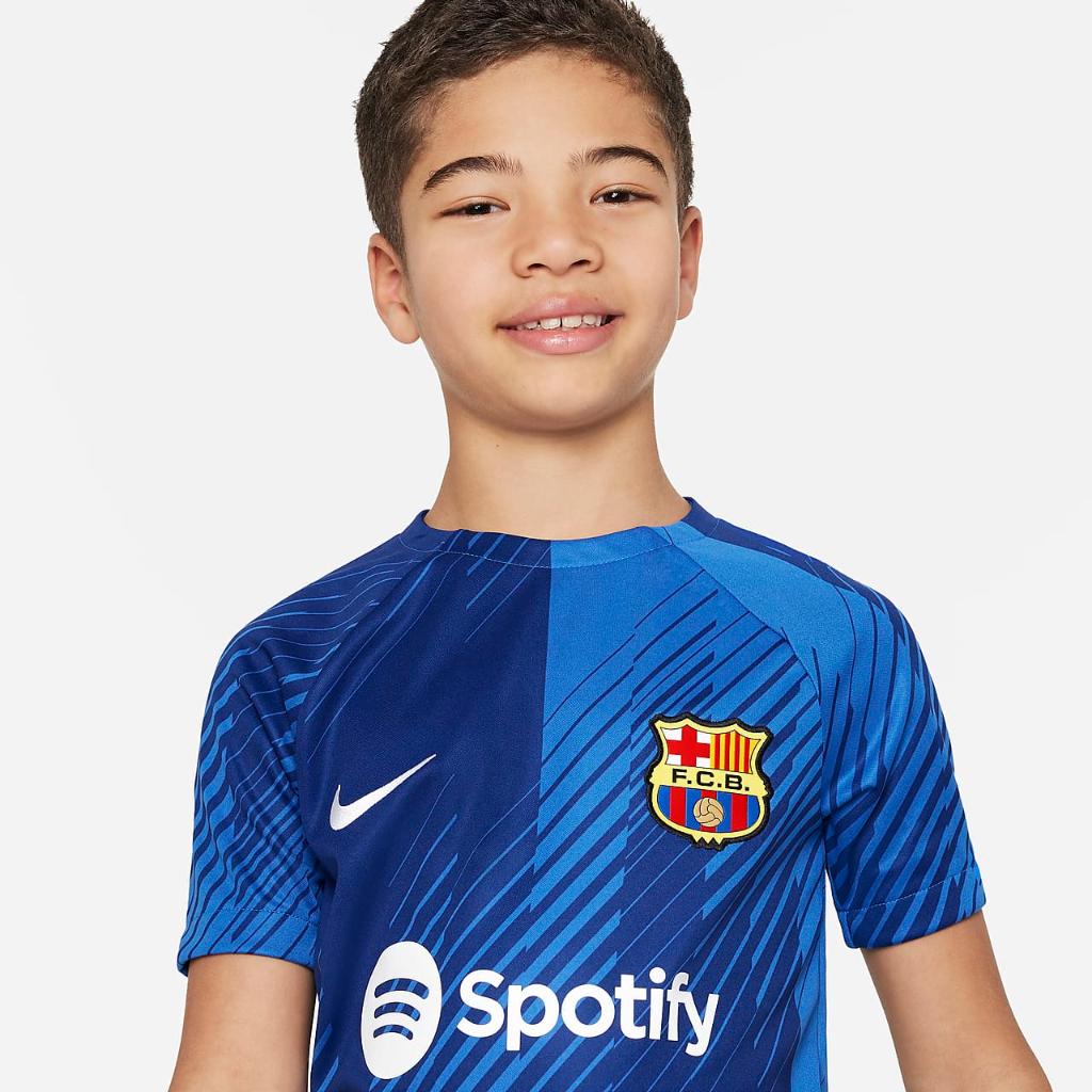 FC Barcelona Academy Pro Home/Away Big Kids&#039; Nike Dri-FIT Pre-Match Soccer Top DX3628-464