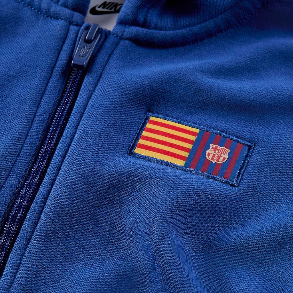 FC Barcelona Club Fleece Big Kids&#039; Full-Zip Hoodie DX4748-455