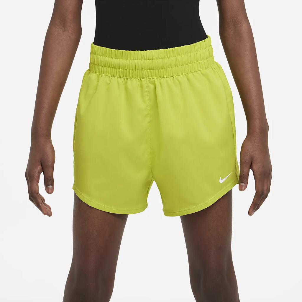 Nike Dri-FIT One Big Kids&#039; (Girls&#039;) High-Waisted Woven Training Shorts DX4967-308