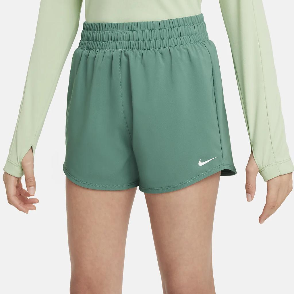Nike One Big Kids&#039; (Girls&#039;) Dri-FIT High-Waisted Woven Training Shorts DX4967-361